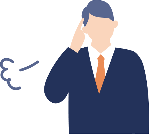 悩むビジネスマン